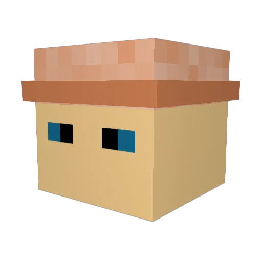 HeroEZT Minecraft avatar head, 3D render