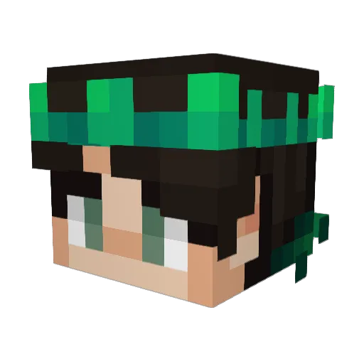 HeroEnd Minecraft avatar head, 3D render