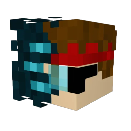 HeroEvil2011 Minecraft avatar head, 3D render