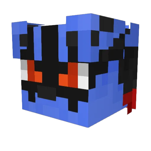HeroFireMars Minecraft avatar head, 3D render
