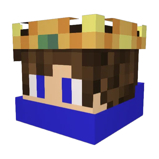 HeroGame22 Minecraft avatar head, 3D render