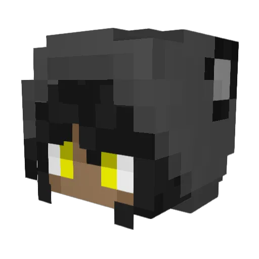 HeroKitsune Minecraft avatar head, 3D render