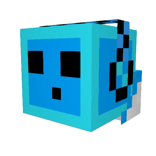 HeroLevent Minecraft avatar head, 3D render