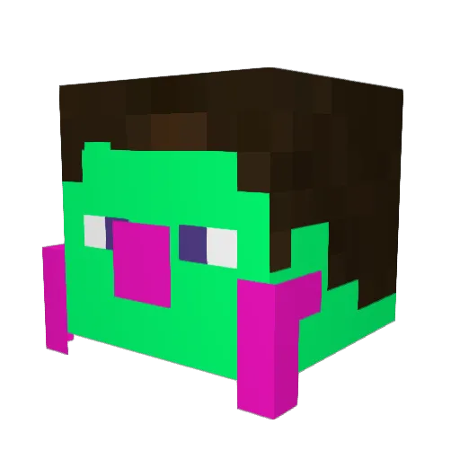 HeroSix12 Minecraft avatar head, 3D render