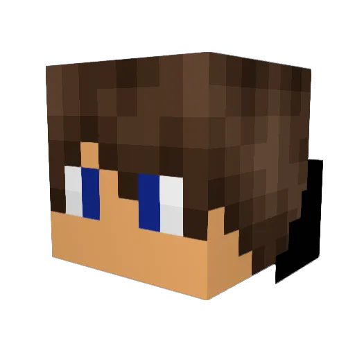 HeroSteel13 Minecraft avatar head, 3D render