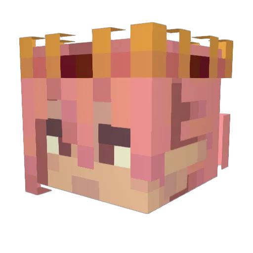 HeroStreems Minecraft avatar head, 3D render