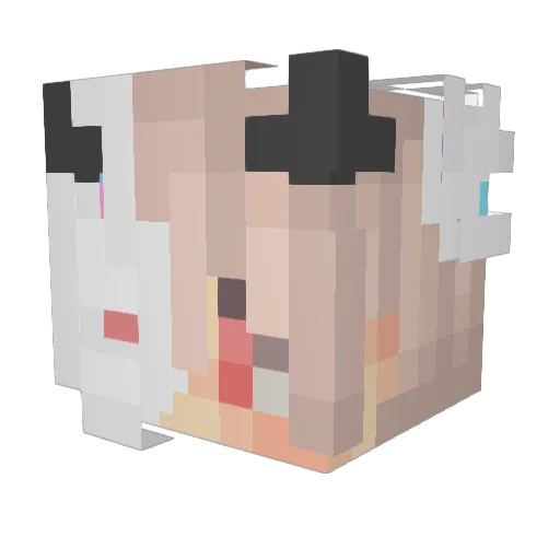 HeroUwU Minecraft avatar head, 3D render