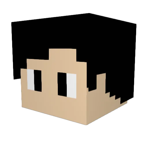 HeroZyus Minecraft avatar head, 3D render