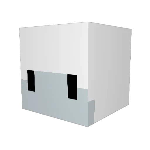 Hero_Alt Minecraft avatar head, 3D render