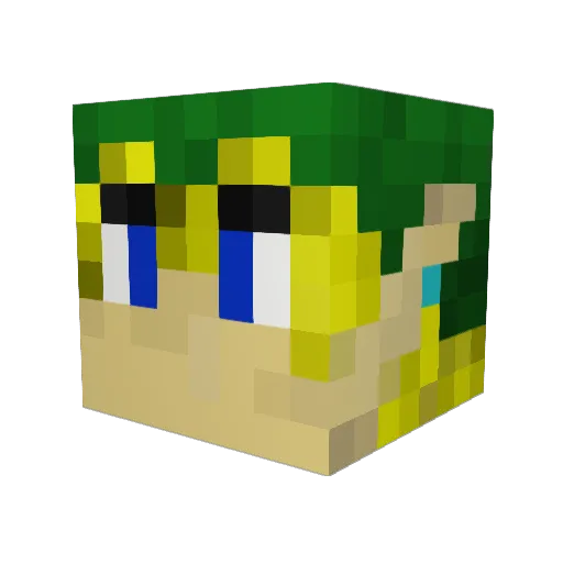 Hero_Henry Minecraft avatar head, 3D render