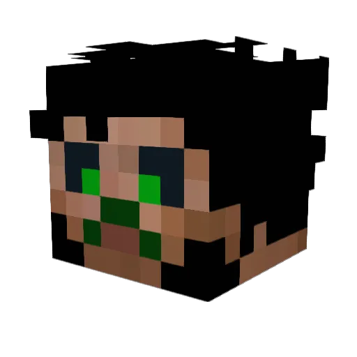Hero_PaPa Minecraft avatar head, 3D render