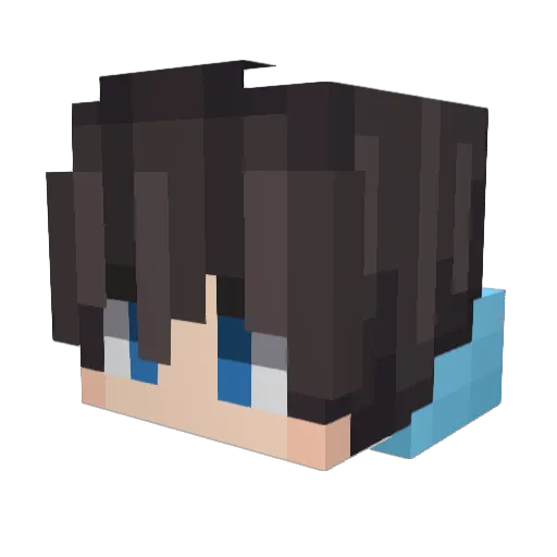 Hero_Steve_ Minecraft avatar head, 3D render