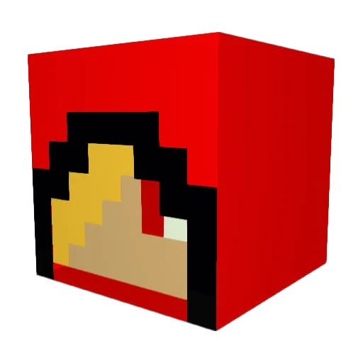 Herobald Minecraft avatar head, 3D render