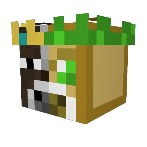 Herobon Minecraft avatar head, 3D render
