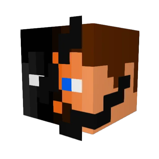 Herobrian29 Minecraft avatar head, 3D render