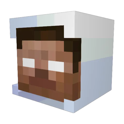 Herobrine123 Minecraft avatar head, 3D render