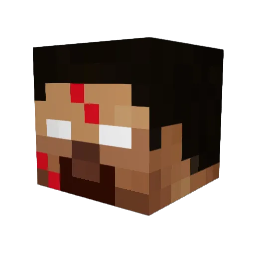 HerobrineJTY Minecraft avatar head, 3D render