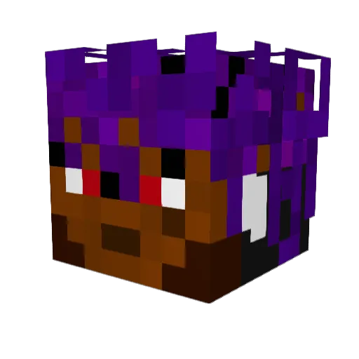 Herocrimes Minecraft avatar head, 3D render