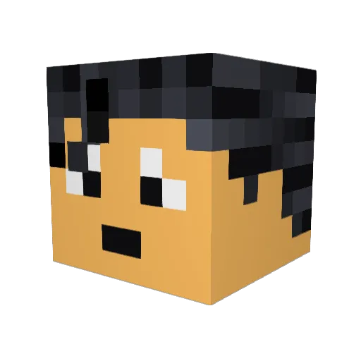 HeroePVP Minecraft avatar head, 3D render