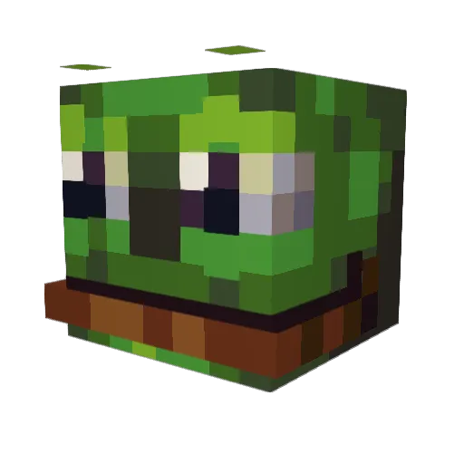 Herogon46 Minecraft avatar head, 3D render