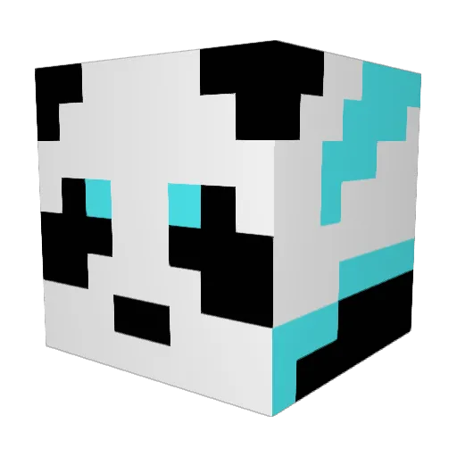 Heromaske Minecraft avatar head, 3D render