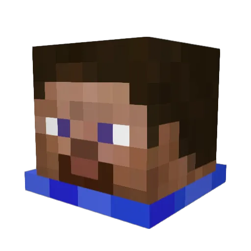 Heroprine Minecraft avatar head, 3D render