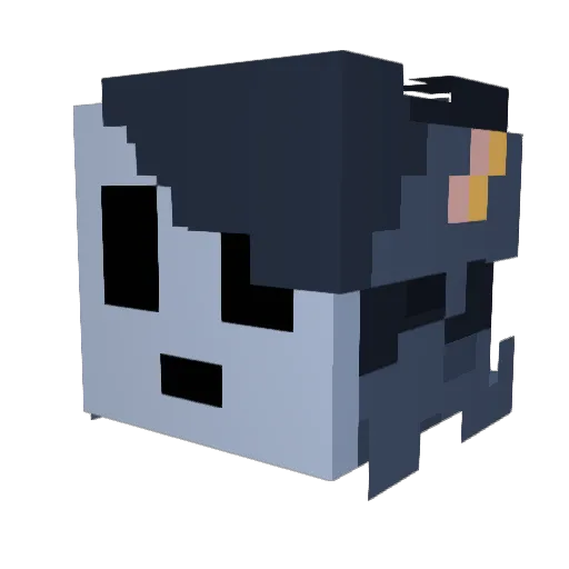 HerosRaven Minecraft avatar head, 3D render