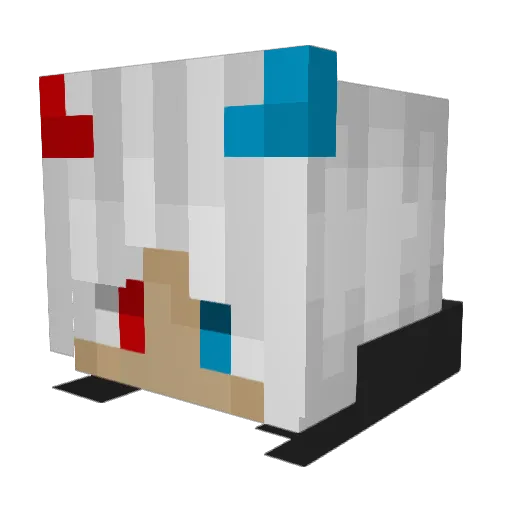 Herovvr Minecraft avatar head, 3D render