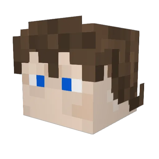 HeroxLink Minecraft avatar head, 3D render