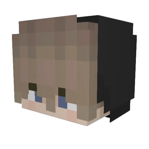 HeroxxLikesTea Minecraft avatar head, 3D render