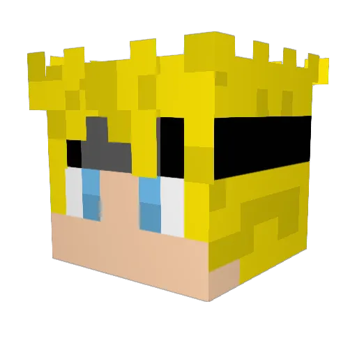 Heroy31 Minecraft avatar head, 3D render