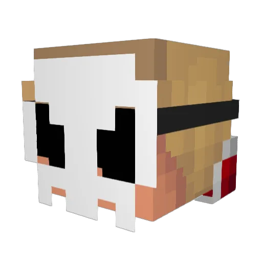 Herpadonk Minecraft avatar head, 3D render