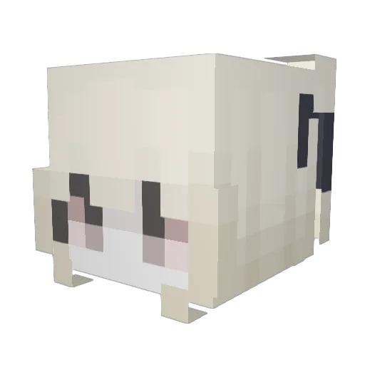 Herpolos Minecraft avatar head, 3D render