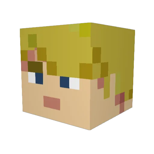 Herqs Minecraft avatar head, 3D render