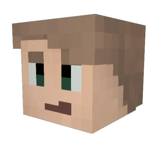 HerrBergmann Minecraft avatar head, 3D render