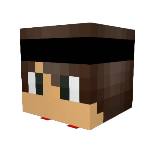 HerrCrash Minecraft avatar head, 3D render