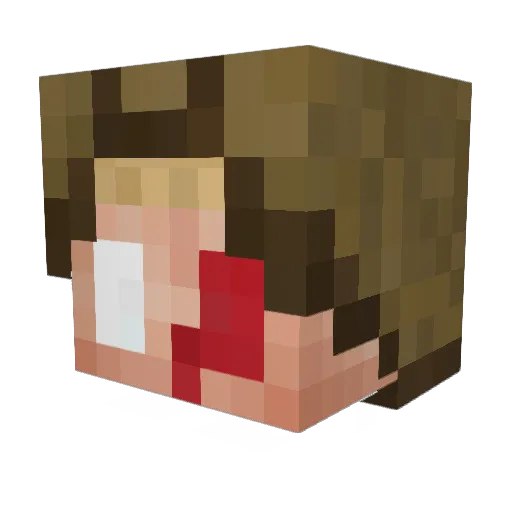 HerrCrazyMe Minecraft avatar head, 3D render