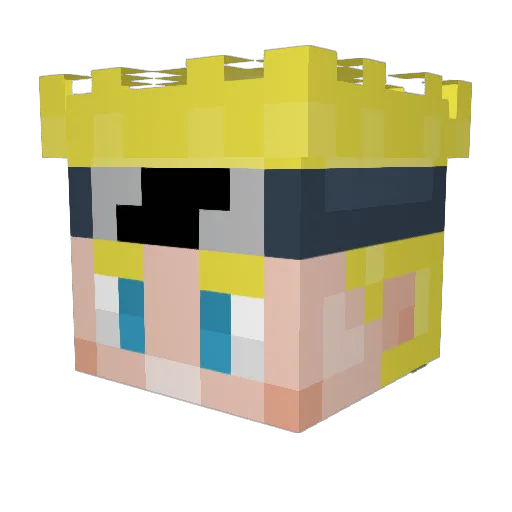 HerrDerDoxe Minecraft avatar head, 3D render