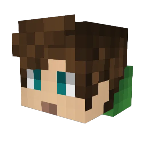 HerrDonat Minecraft avatar head, 3D render