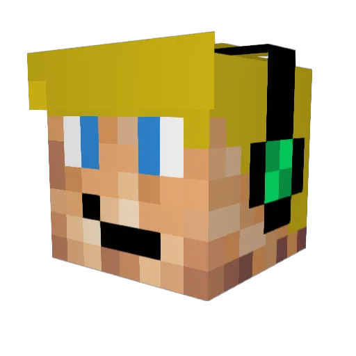 HerrGimli Minecraft avatar head, 3D render