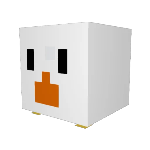 HerrGoose Minecraft avatar head, 3D render