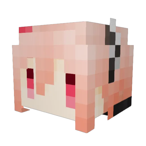 HerrHH Minecraft avatar head, 3D render