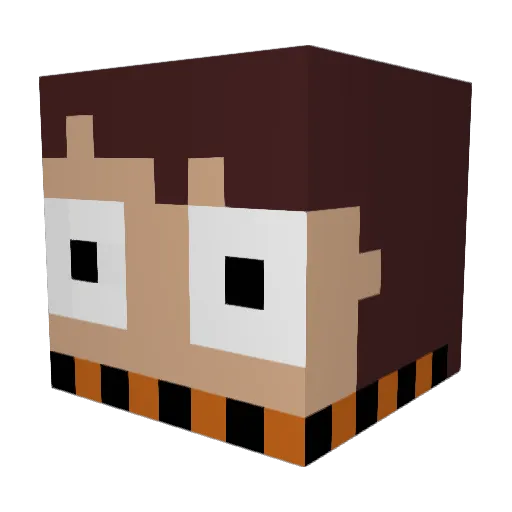 HerrHolland Minecraft avatar head, 3D render