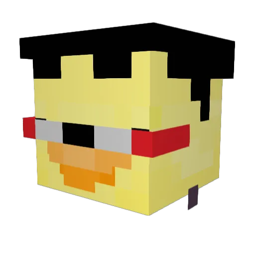 HerrLentz Minecraft avatar head, 3D render