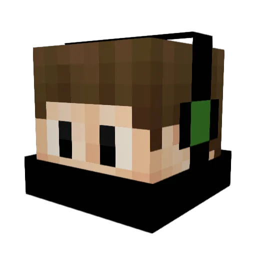 HerrLetzzock Minecraft avatar head, 3D render