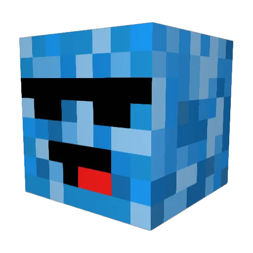 HerrLucky Minecraft avatar head, 3D render