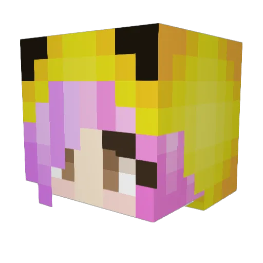 HerrMaus Minecraft avatar head, 3D render