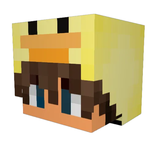 HerrReece Minecraft avatar head, 3D render