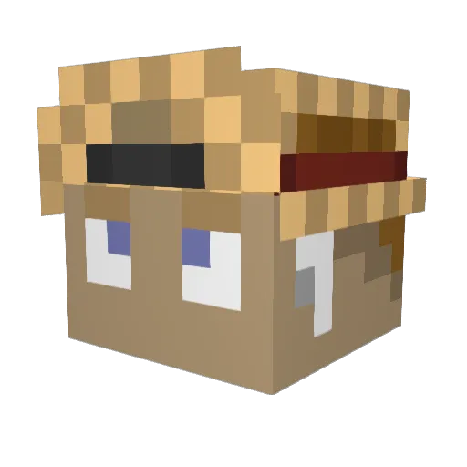 HerrSchweinisch Minecraft avatar head, 3D render