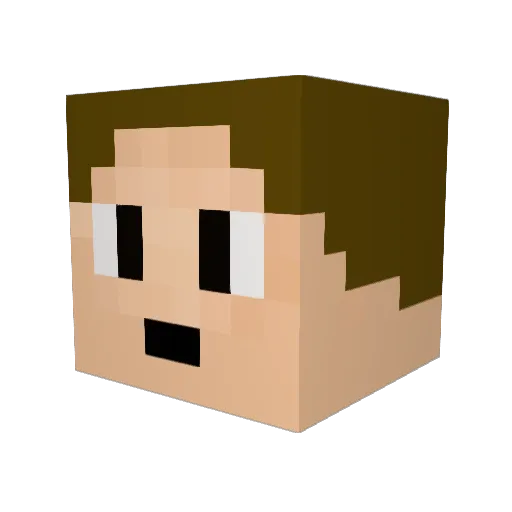 HerrSyringe Minecraft avatar head, 3D render